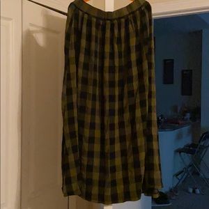 Long plaid skirt